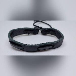 Men's‎ bracelet leather black new d91